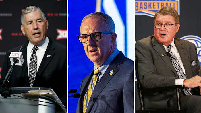 Bob Bowlsby, Greg Sankey and John Swofford